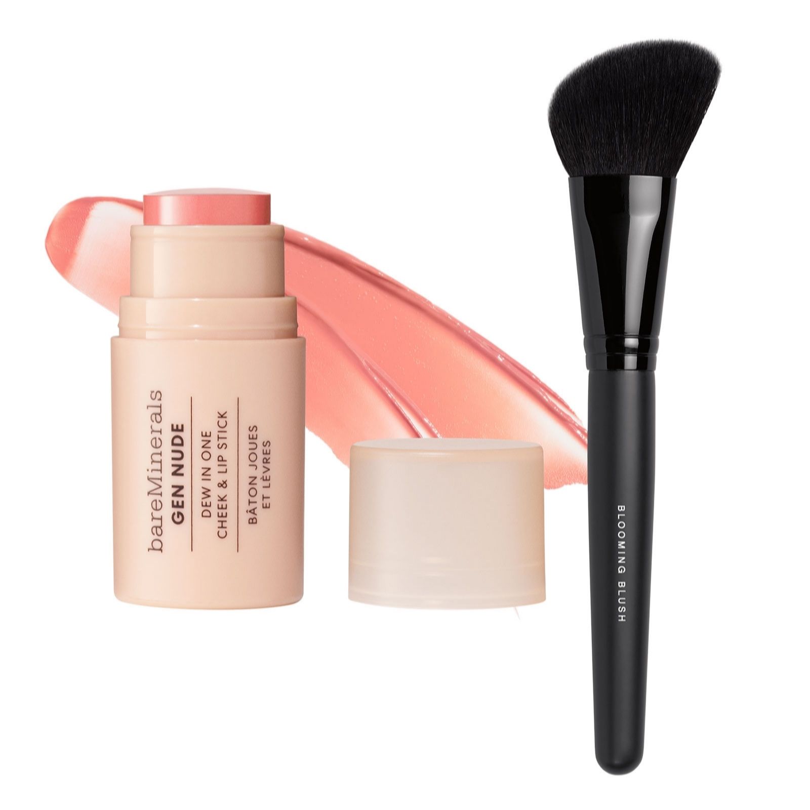  bareMinerals Gen Nude Cheek & Lip Stick & Brush