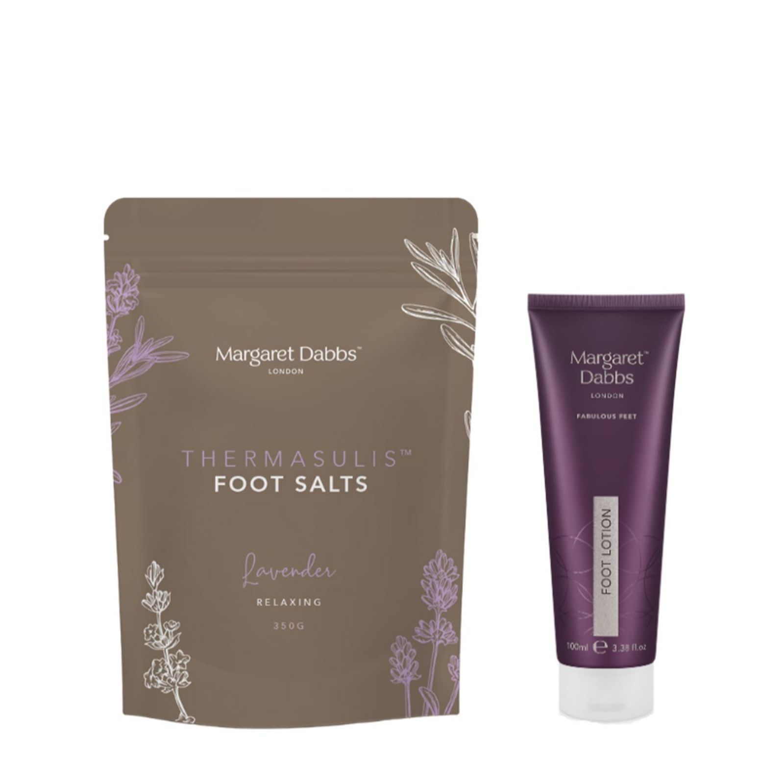 Margaret Dabbs London ThermaSulisTM Bath Salts & Foot Lotion Set