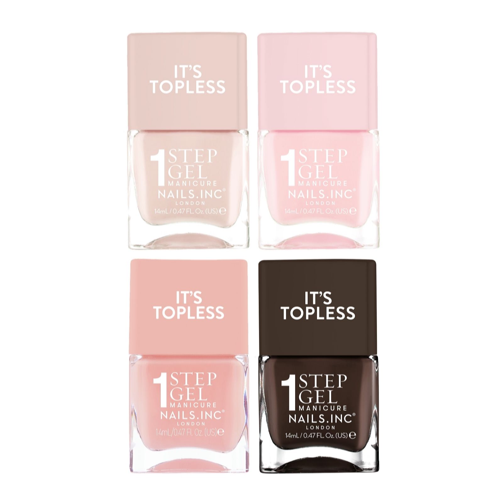 Nails Inc New Year, New Neutrals It's Topless 4 Piece Collection