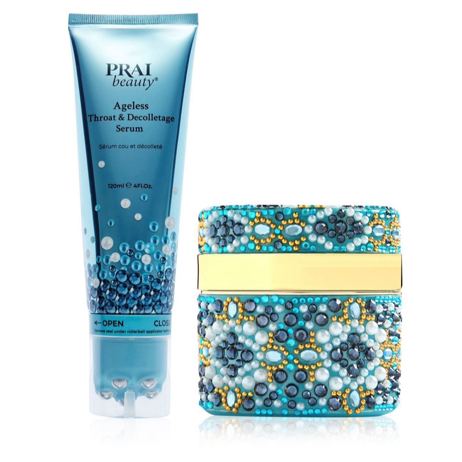 Prai Oceanic Jewels Ageless Throat & Decolletage Creme & Serum Duo