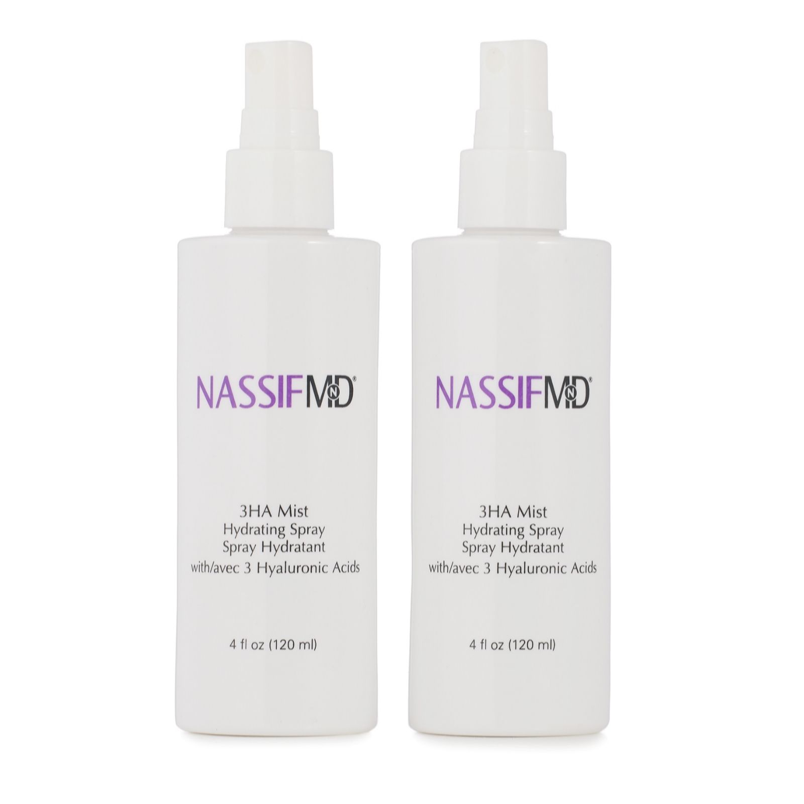 NassifMD 3HA Instant Hydrating Facial Mist 120ml Duo