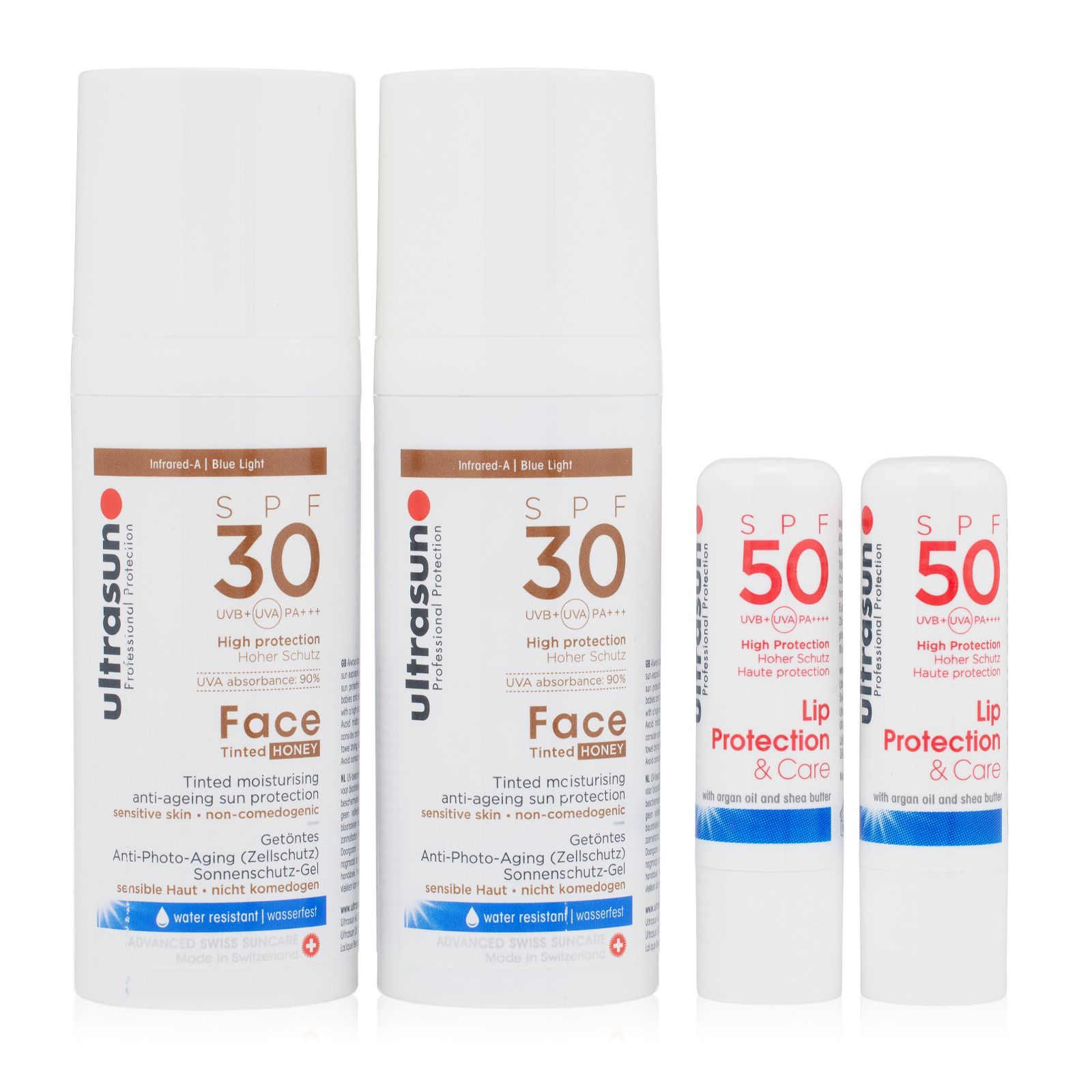 Ultrasun Tinted Face & Lip Protection 4 Piece Collection