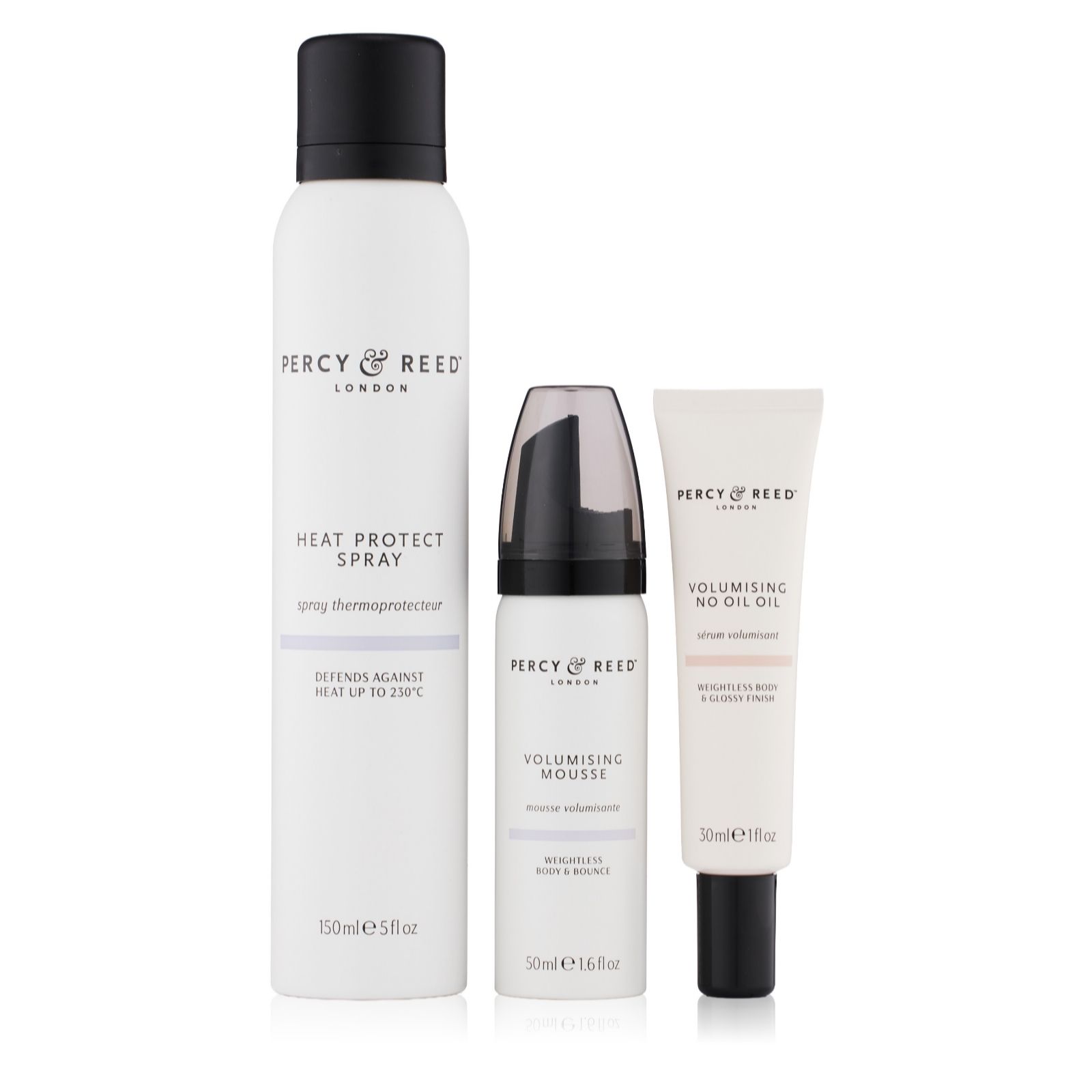 Percy & Reed Oil, Mousse & Heat Protect Blow Dry Trio