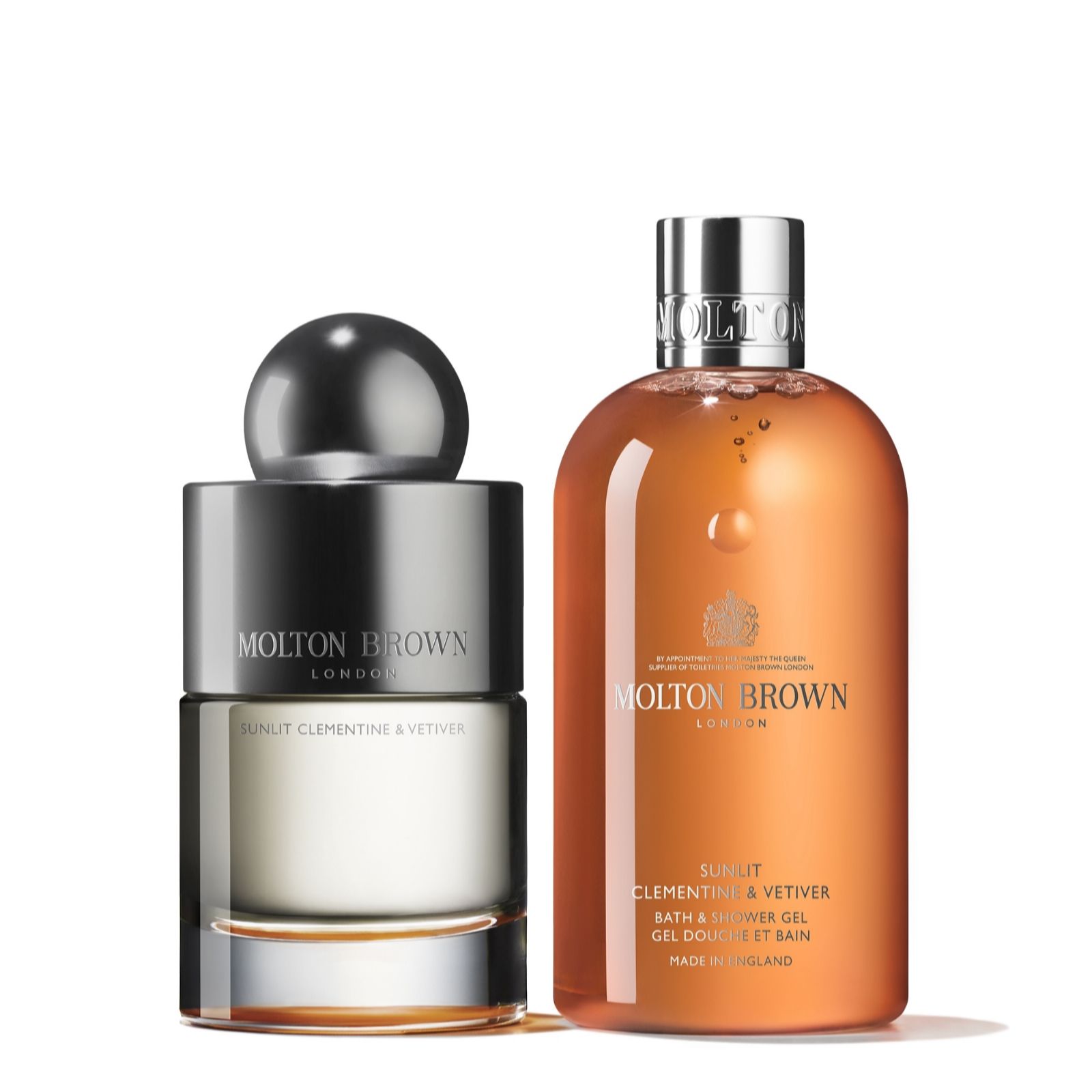 Molton Brown Sunlit Clementine & Vetiver 100ml EDT and Body Wash Set