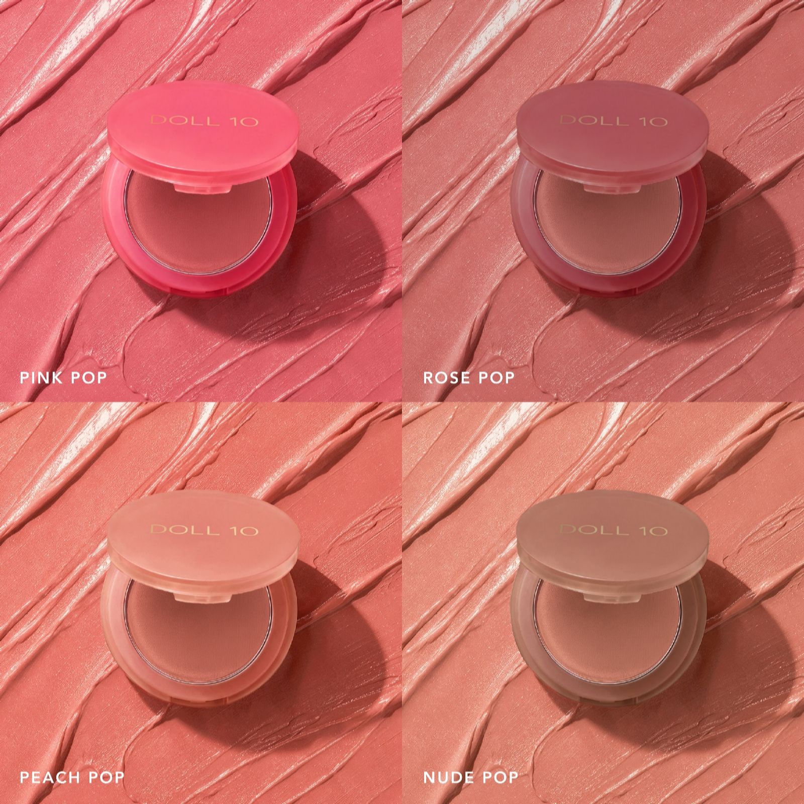 Doll 10 Talk Flirty To Me Peptide Pop Blush 4 Piece Collection