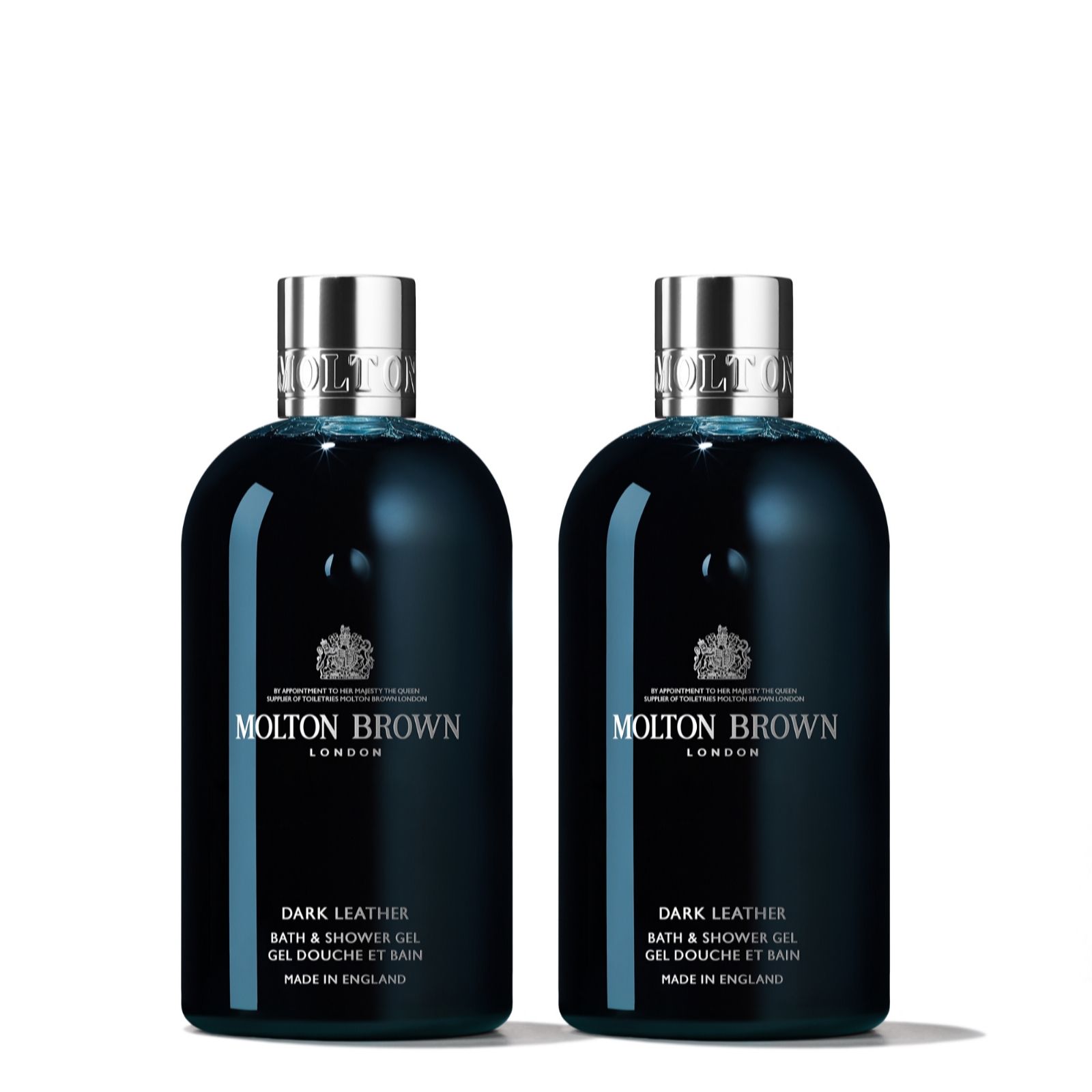 Molton Brown Dark Leather Body Wash 300ml Duo QVC UK