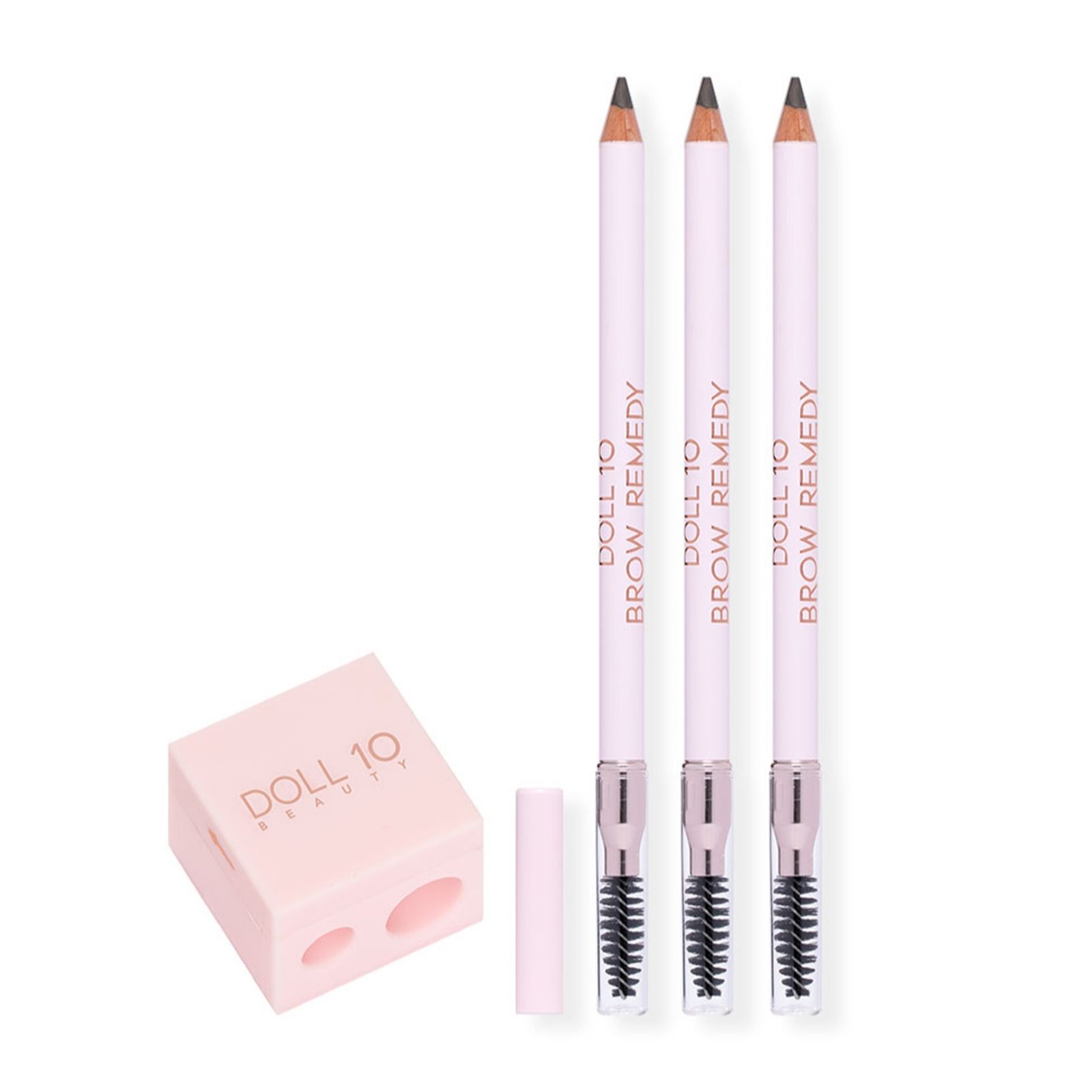 Doll 10 Brow Remedy Pencil Trio & Sharpener