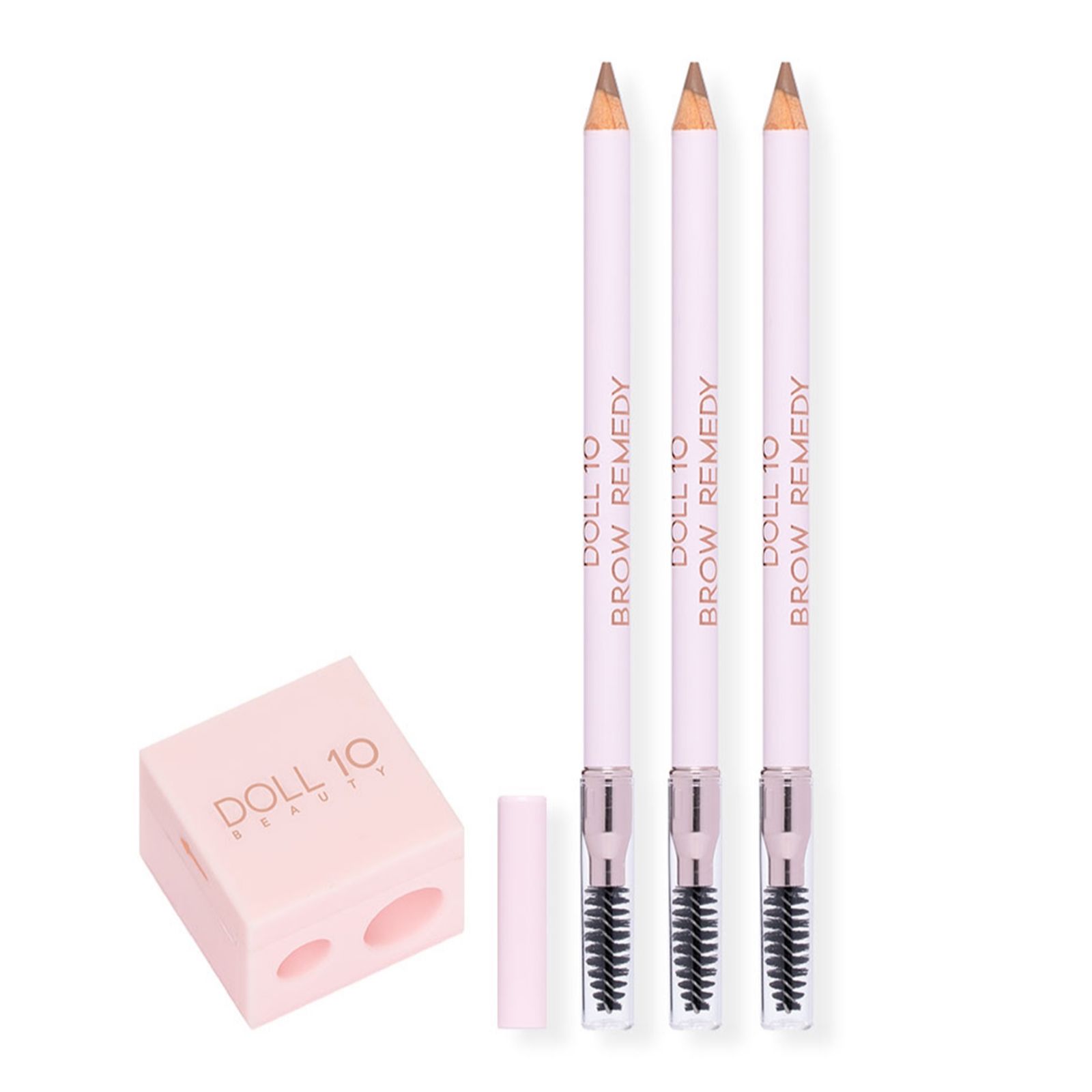 Doll 10 Brow Remedy Pencil Trio & Sharpener