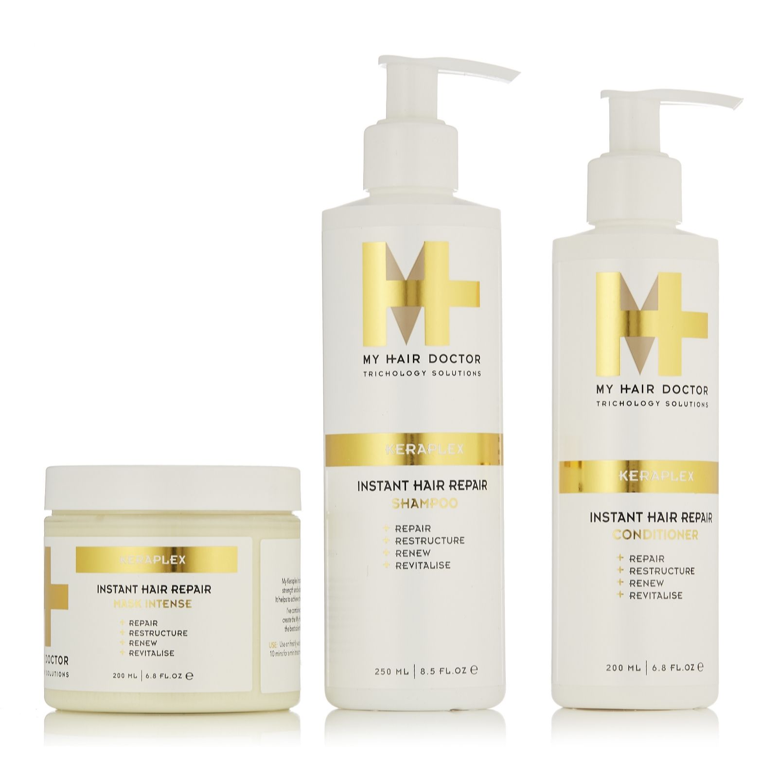 My Hair Doctor 3 Piece Keraplex Repair Collection QVC UK