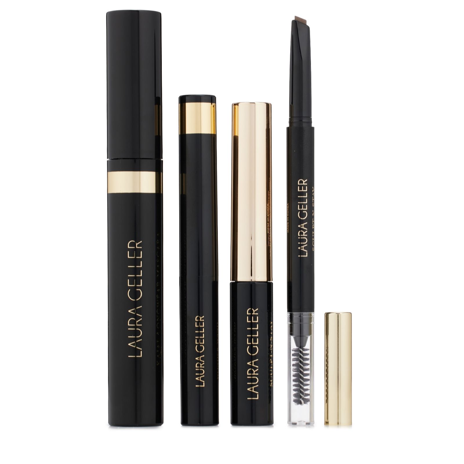 Laura Geller 3 Piece Universal Eyebrow & Highlighter Set with Mascara