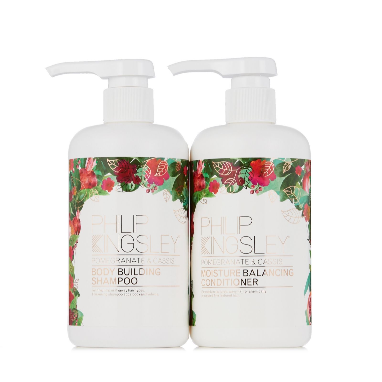 Philip Kingsley Pomegranate & Cassis Shampoo & Conditioner 500ml QVC UK