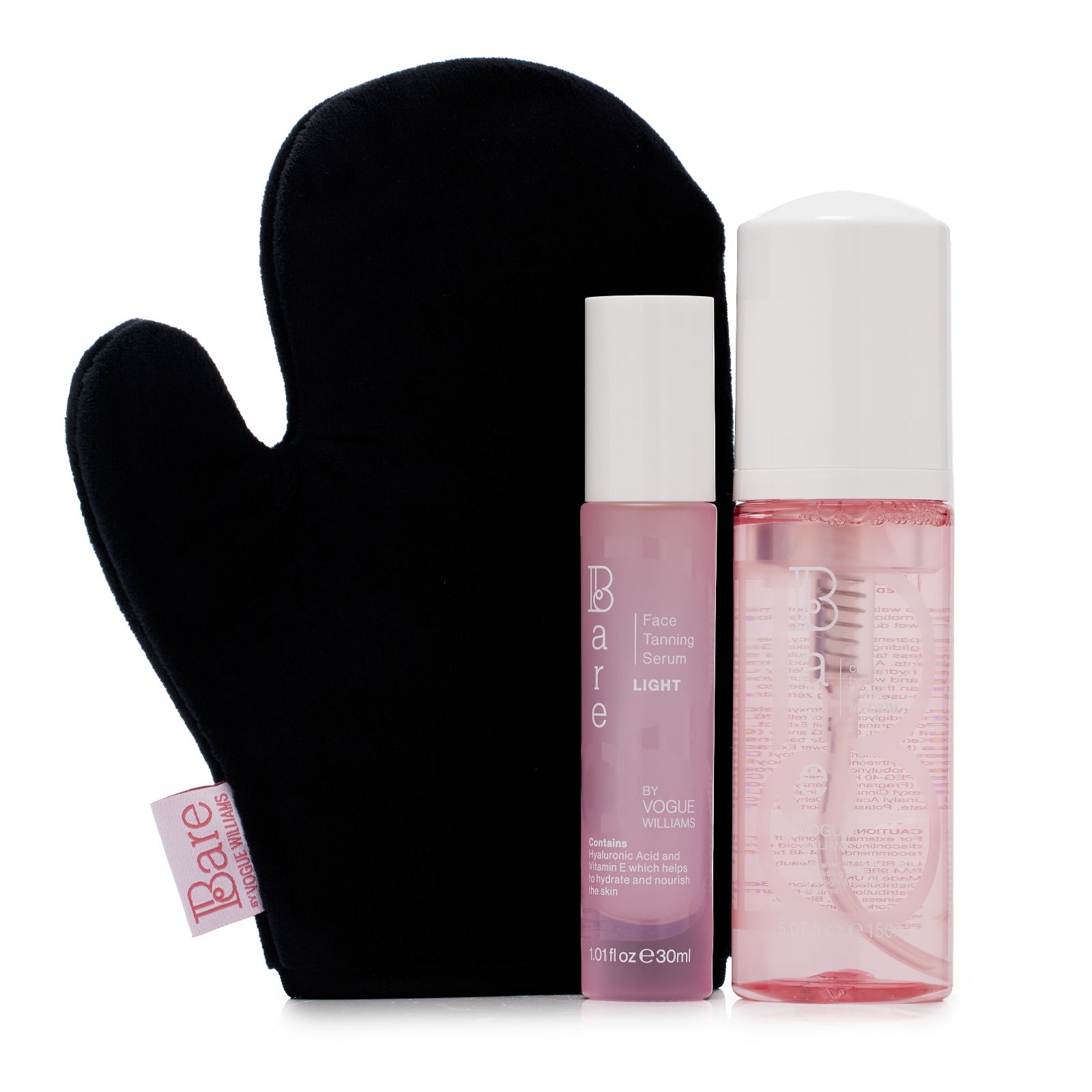 Bare By Vogue Clear Tan Water & Face Tanning Serum 3 piece Collection