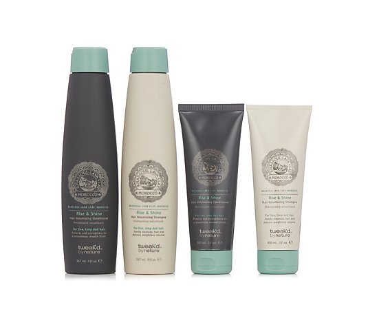 Tweak'd by Nature 4 Piece Dhatelo Shampoo & Conditioner Full & Travel Size