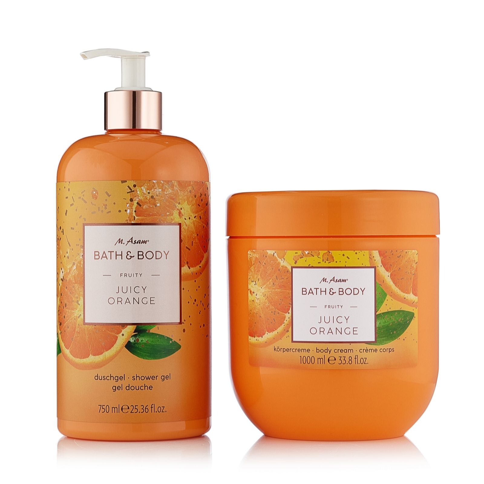 M. Asam Juicy Orange Supersize Shower Gel 750ml & Body Cream 1000ml