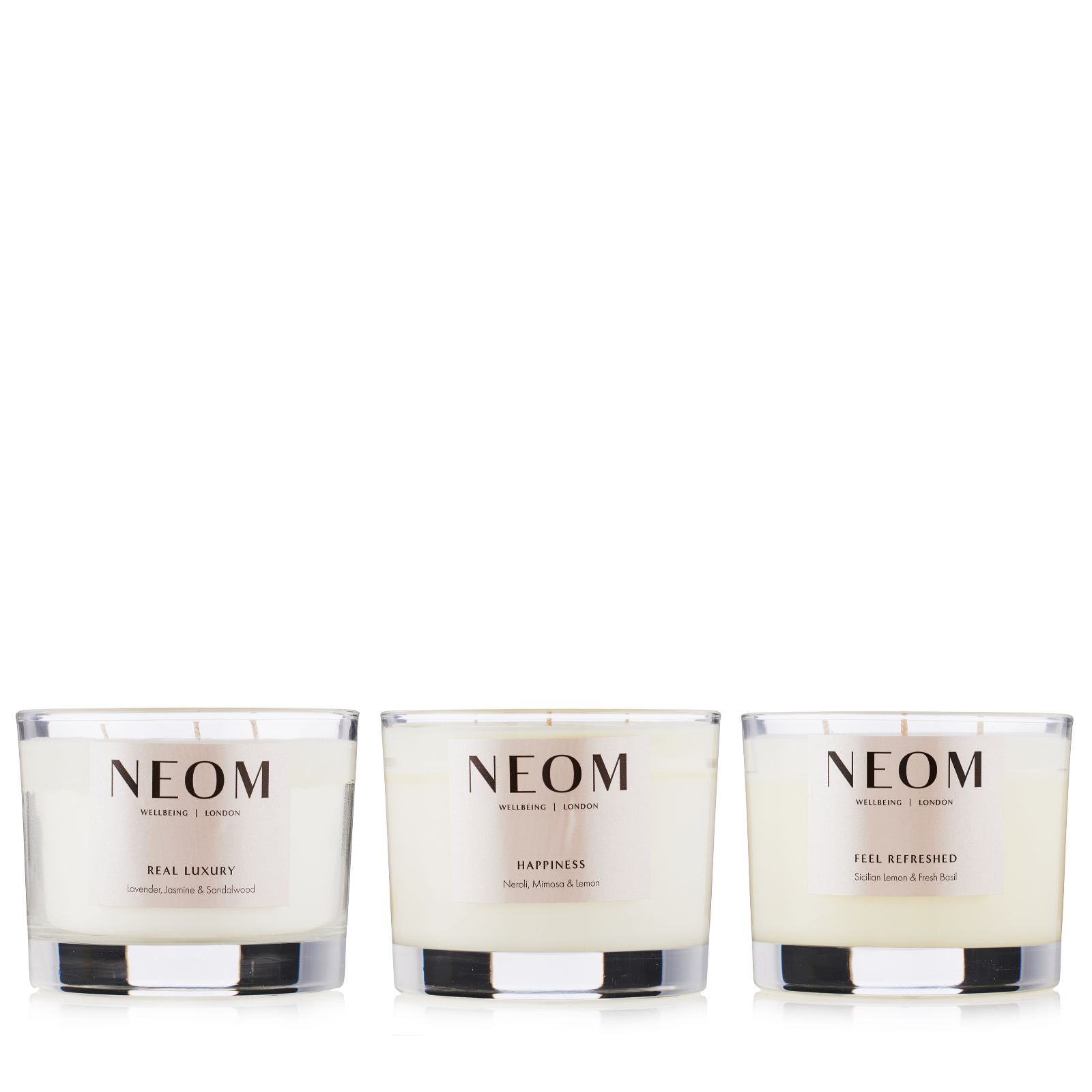 NEOM Wellbeing Luxury 3-Wick Candle Trio
