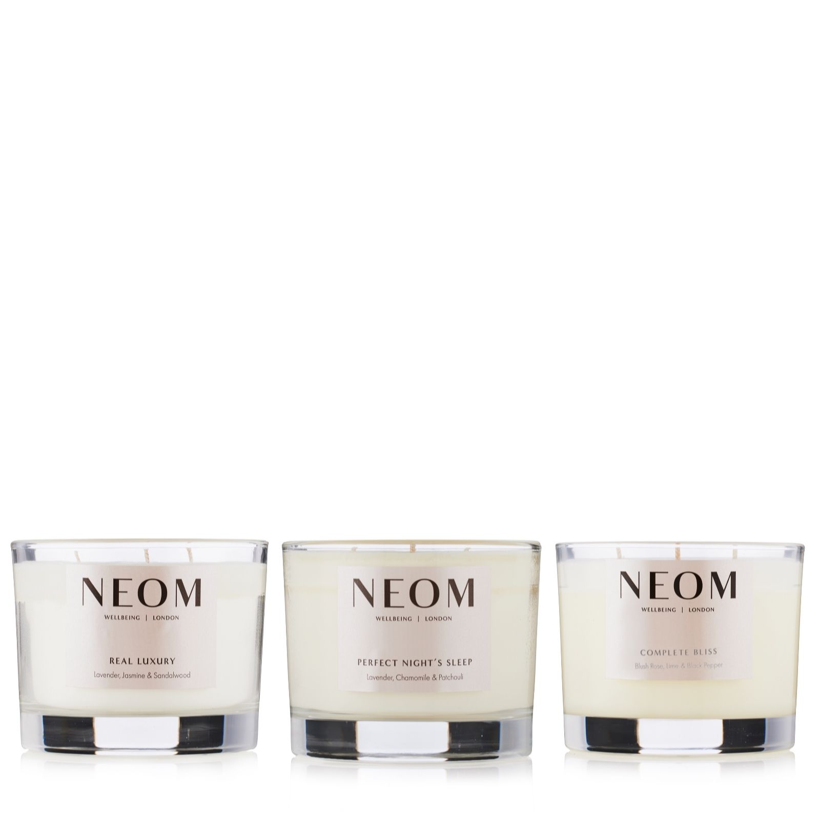 NEOM Wellbeing Luxury 3-Wick Candle Trio