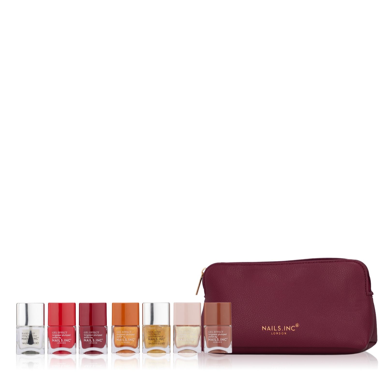 Nails Inc Ember Essentials 7 Piece Gel Effect Collection with Bag