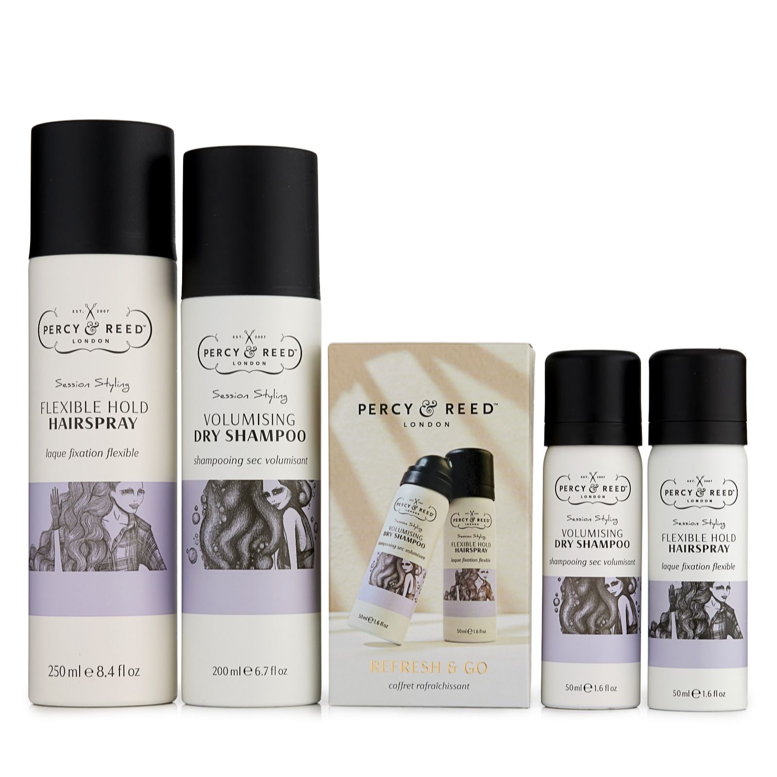 Percy & Reed Refresh and Go Dry Shampoo & Hairspray Home & Away