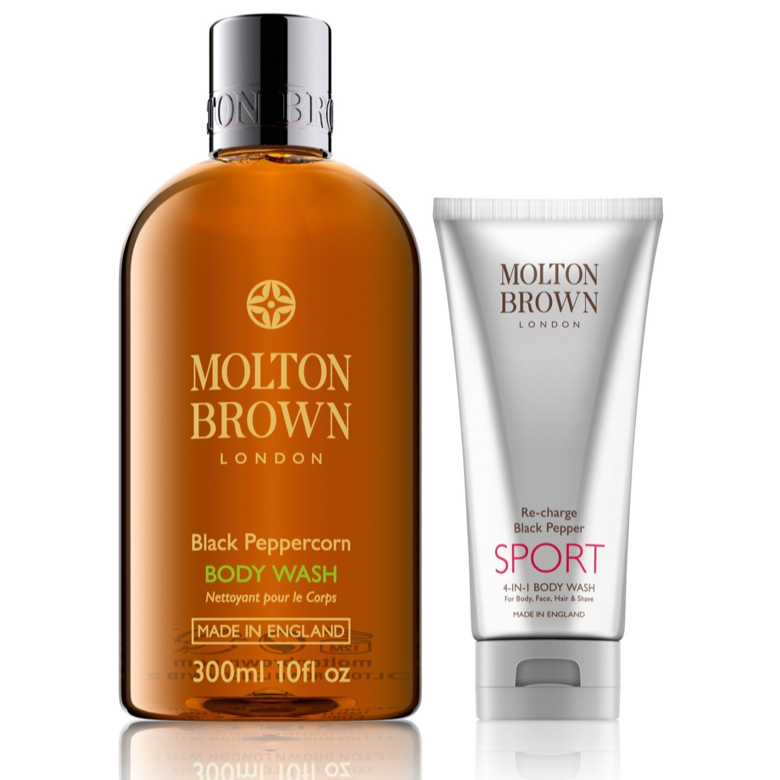 Molton Brown 2 Piece Men's Black Peppercorn Iconic Bathing Collection