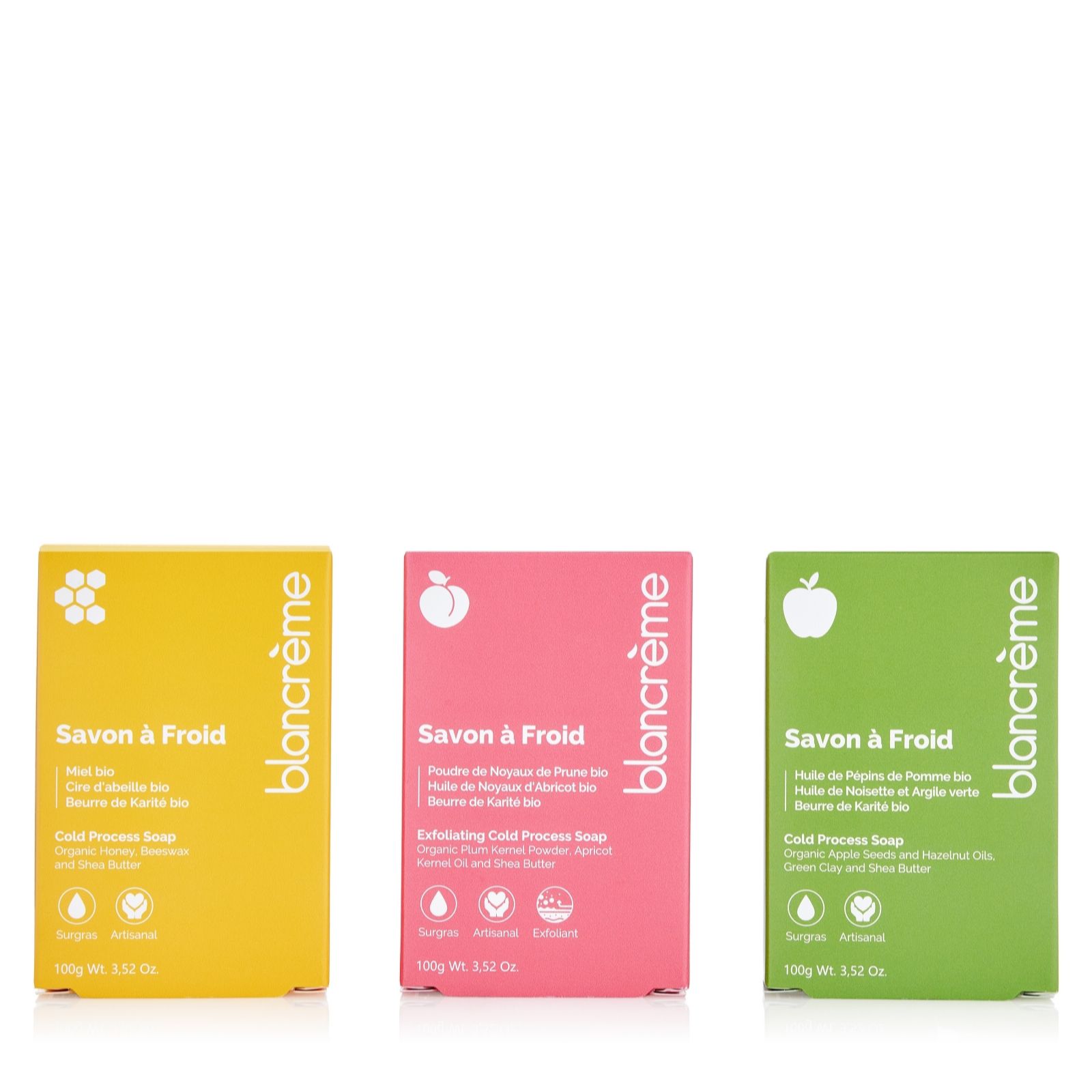 Blancreme Cold processed Soap Trio