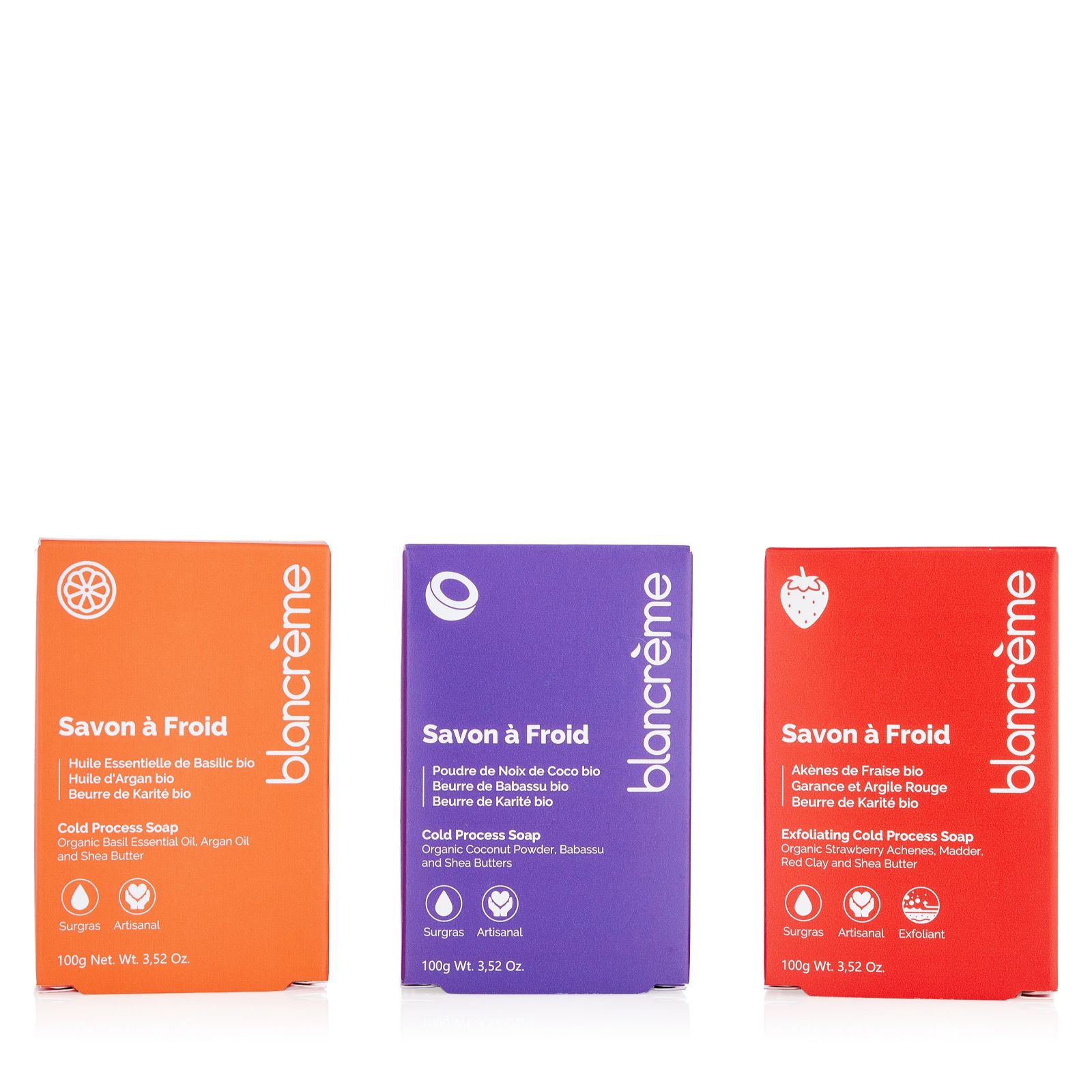 Blancreme Cold processed Soap Trio