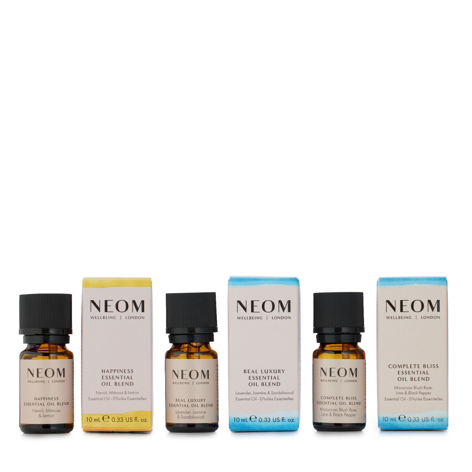 NEOM Wellbeing Essential Oils 10ml Trio
