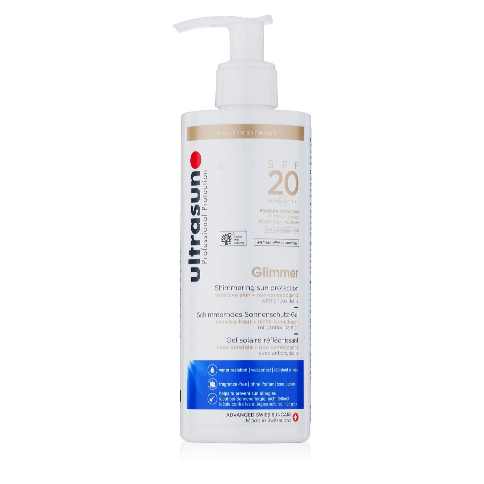 Ultrasun Sun Protection Megasize Glimmer SPF20 300ml