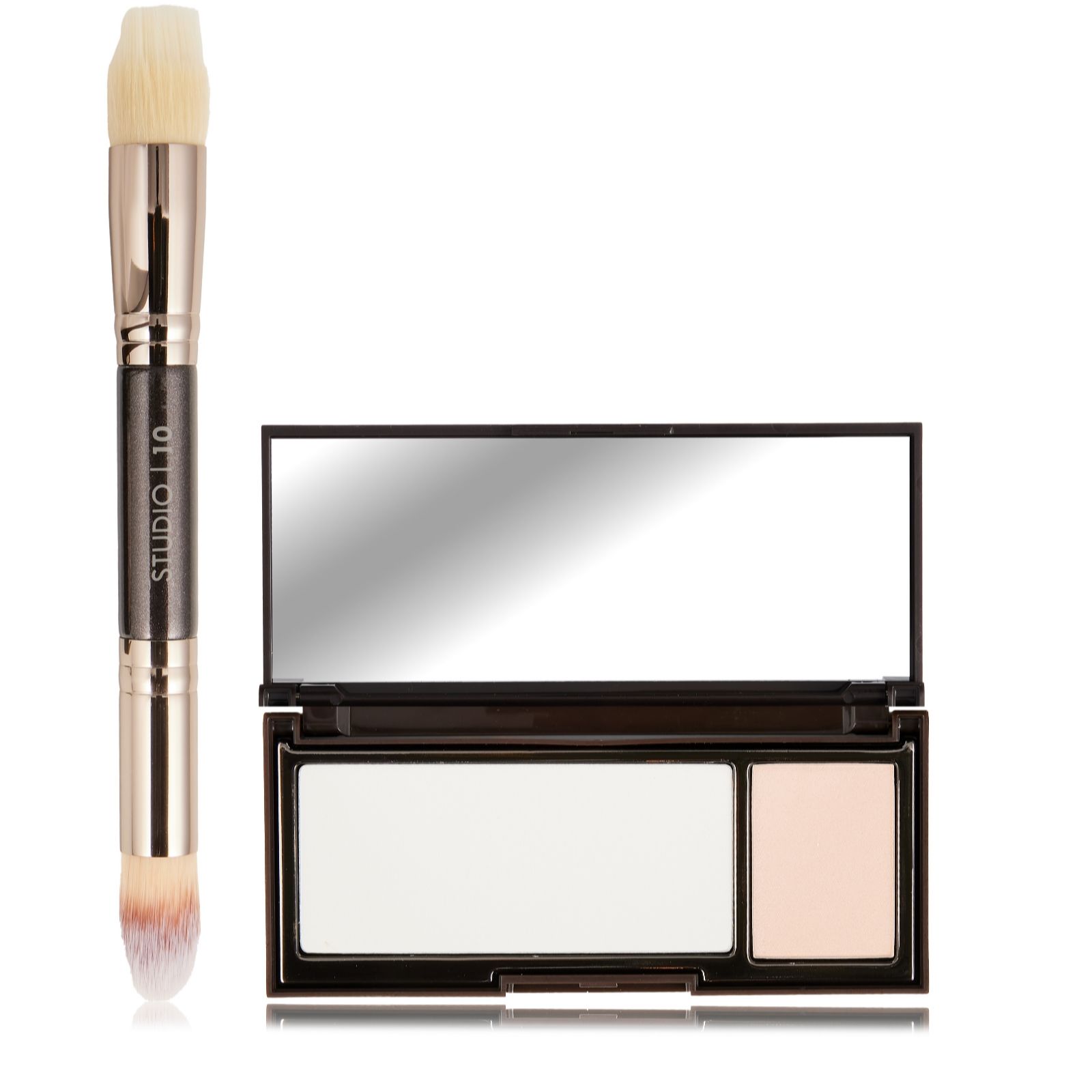  Studio10 Refining Powder Silk & Double Ended Cheek Brush