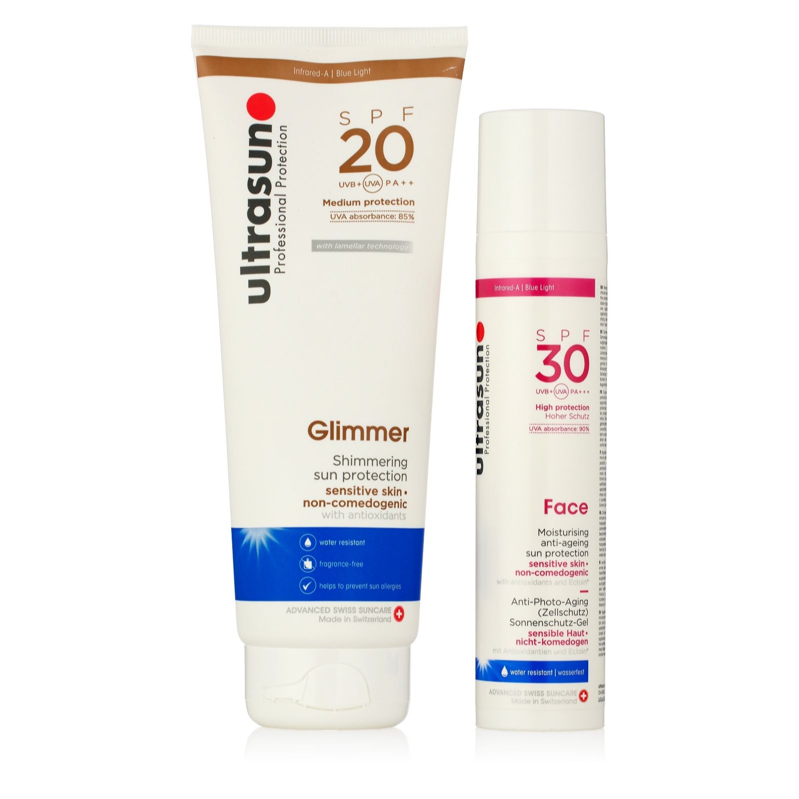 Ultrasun Supersize Glimmer Body and Face 2 Piece Set