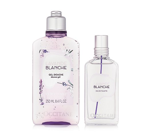 L'Occitane 2 Piece White Lavender Fragrance & Shower Gel Set