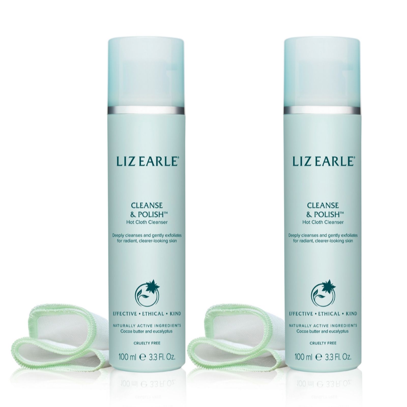 Liz Earle Cleanse And Polish Hot Cloth Cleanser 100ml Duo Qvc Uk