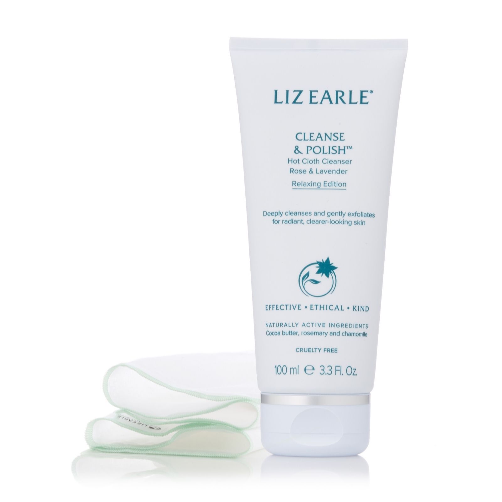 Liz Earle Cleanse And Polish Hot Cloth Cleanser Rose And Lavender Relaxing Edition Qvc Uk