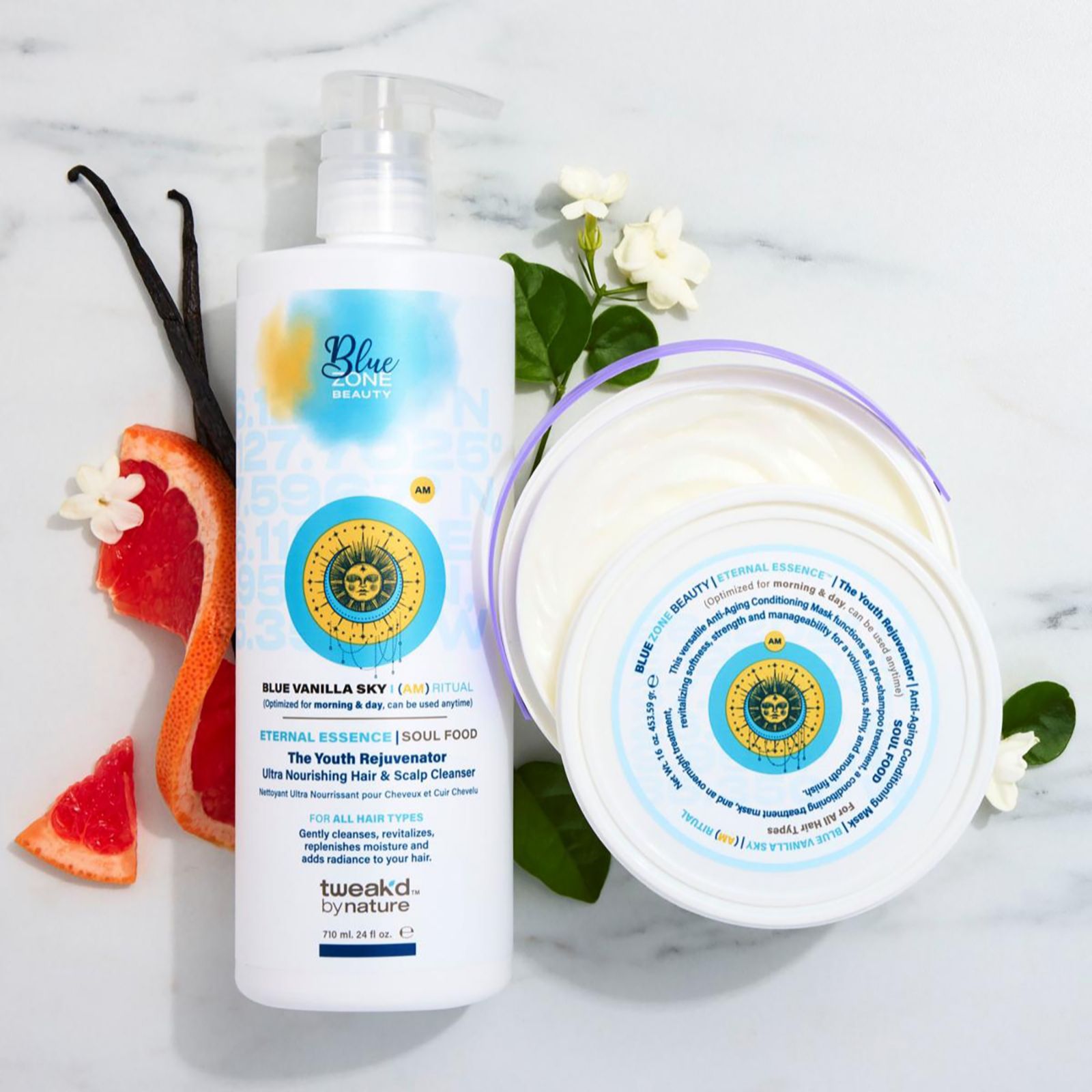 Tweak'd by Nature Supersize Blue Zone Hair Cleanser & Mask