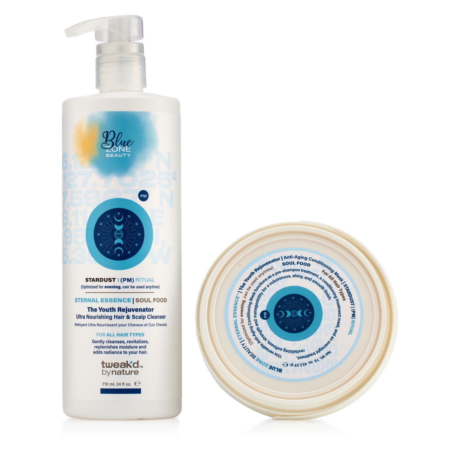 Tweak'd by Nature Supersize Blue Zone Hair Cleanser & Mask