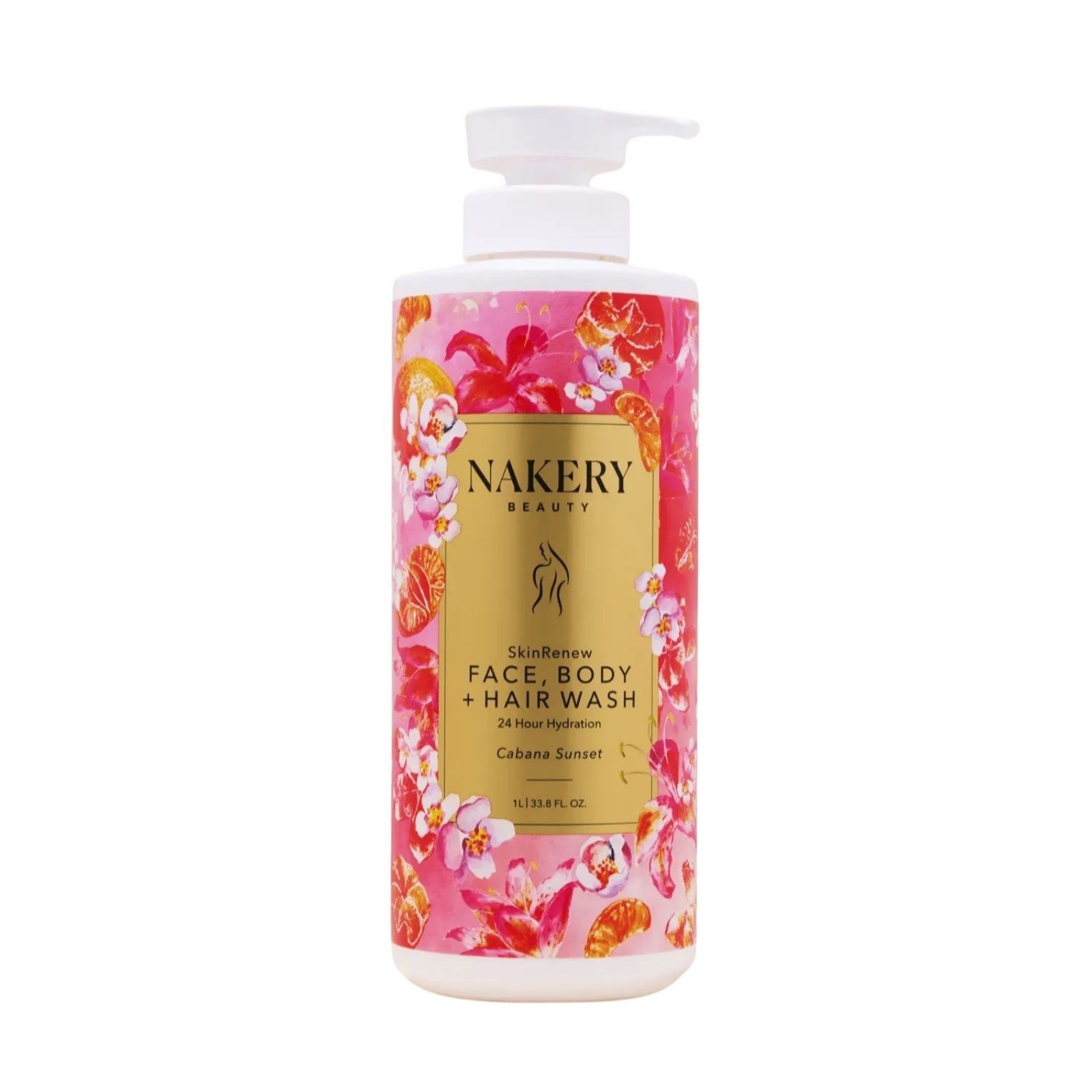 Nakery Beauty SkinRenew Face, Body & Hair Wash 1 Litre in Cabana Sunset