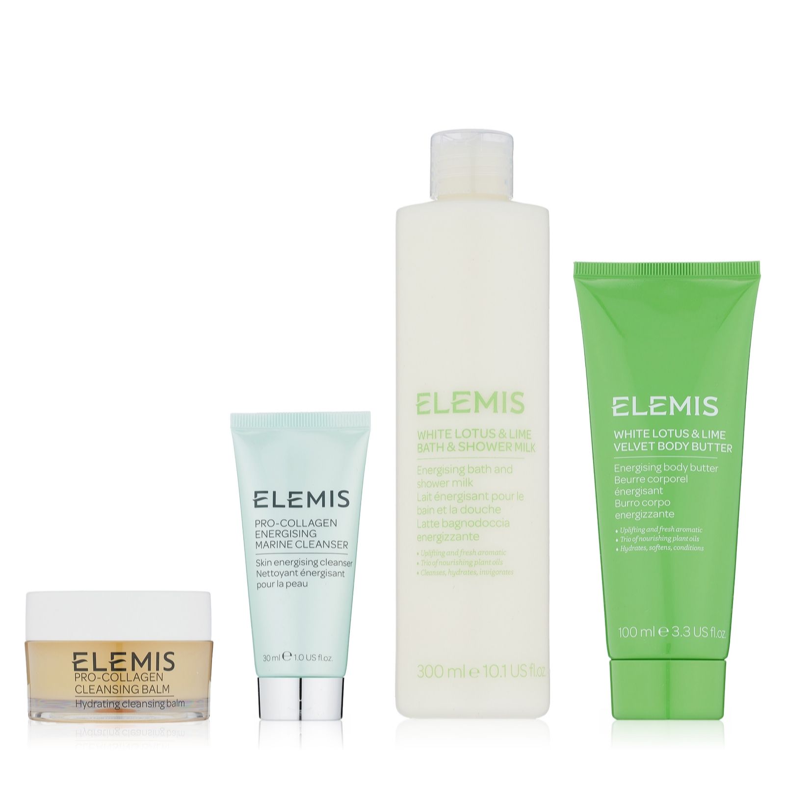 Elemis 4 Piece White Lotus & Lime Double Cleanse Collection