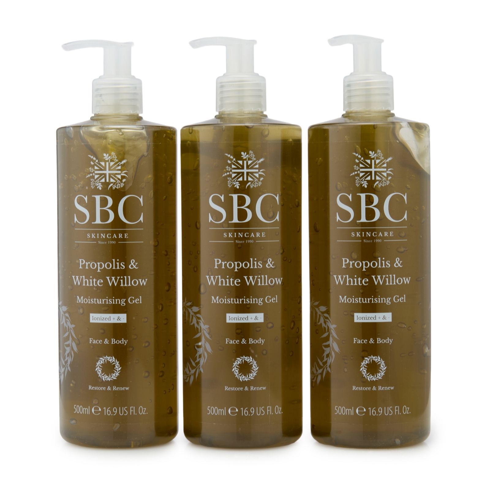 SBC Propolis & White Willow Gel Trio 500ml