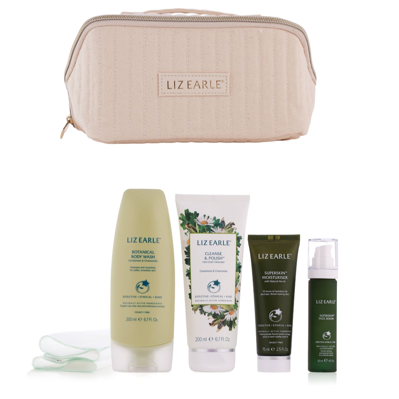 Liz Earle 4 Piece Face and Body Cleansing Routine Kit