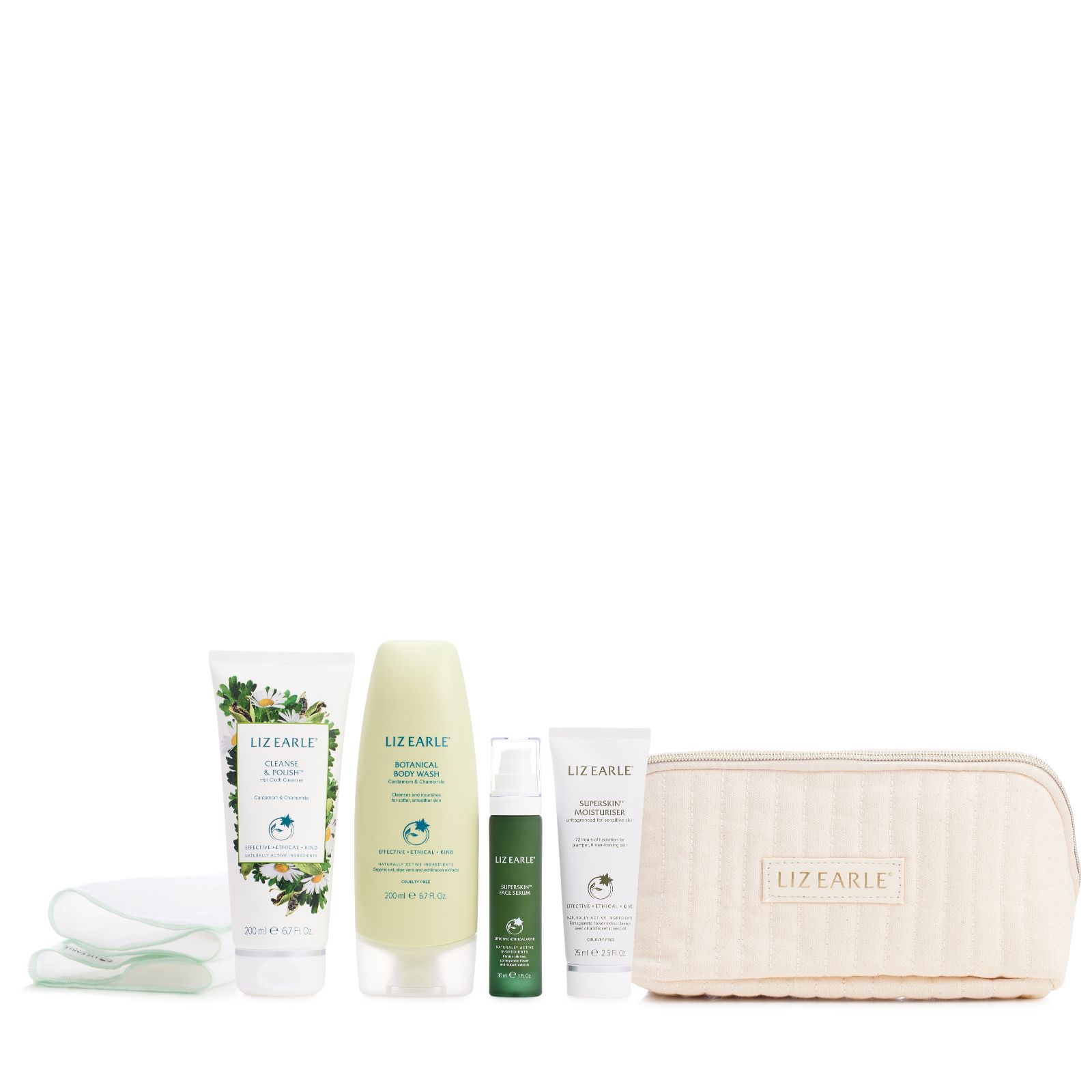Liz Earle 4 Piece Face and Body Cleansing Routine Kit
