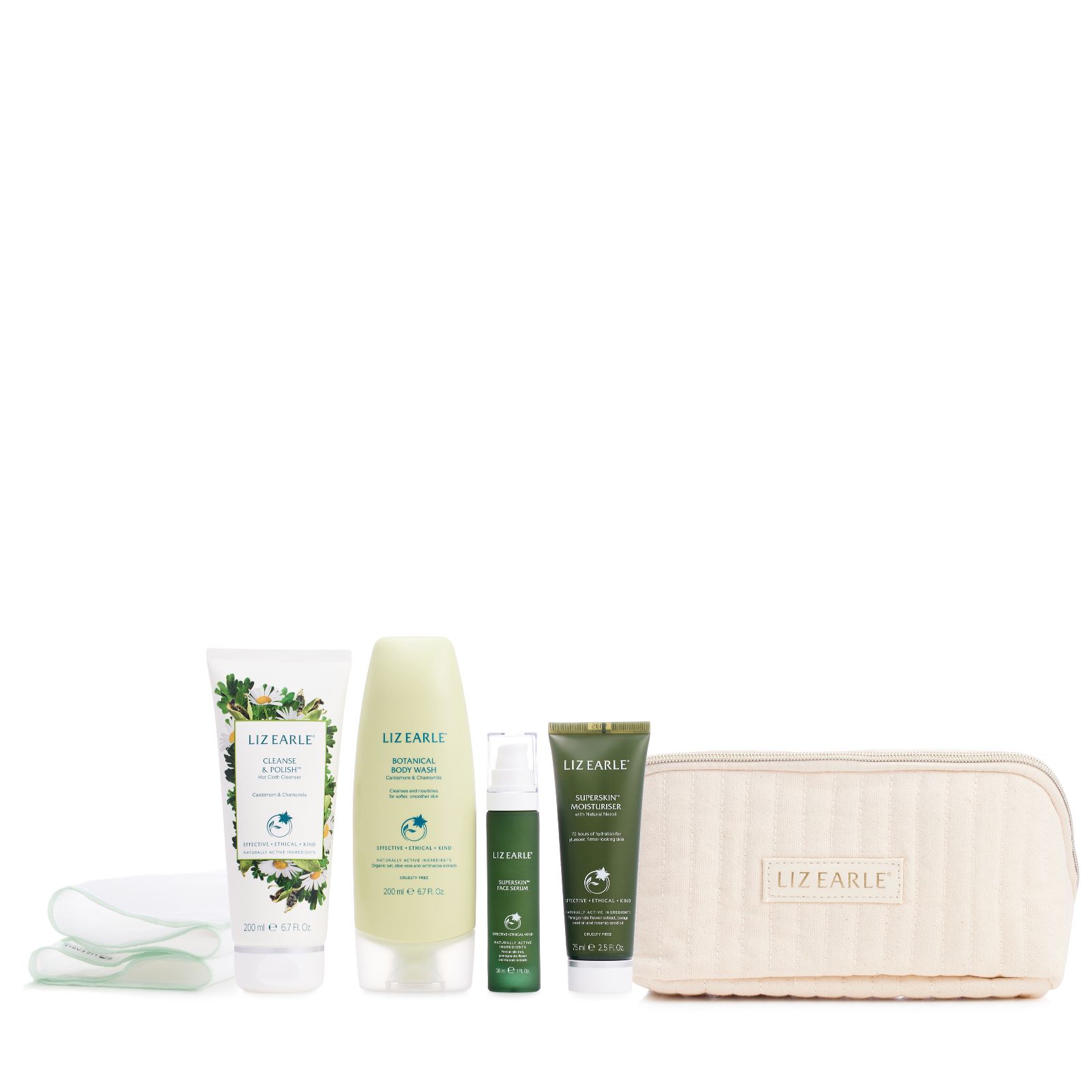 Liz Earle 4 Piece Face and Body Cleansing Routine Kit