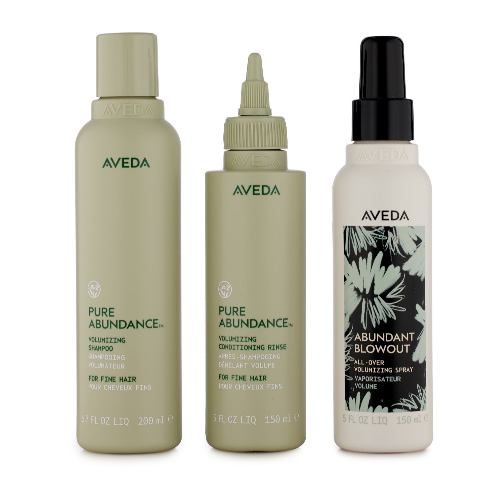 Aveda Pure Abundance Shampoo Conditioner & Spray Trio