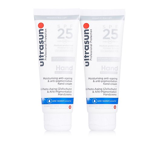 Ultrasun Sun Protection SPF 25 Hand Cream 75ml Duo