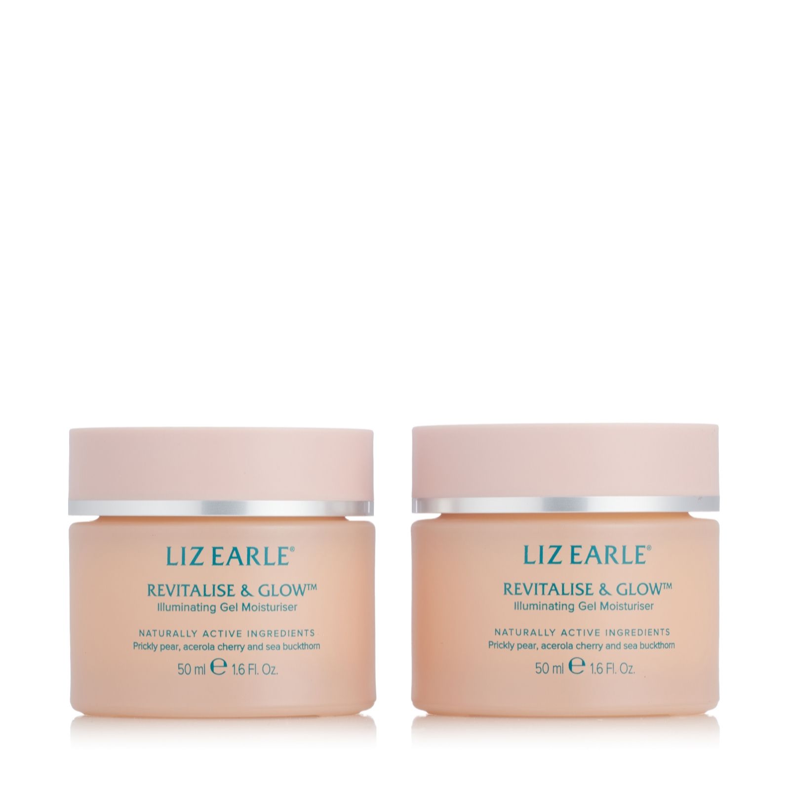 Liz Earle Revitalise Glow Illuminating Gel Moisturiser 50ml Duo QVC UK   250363.001