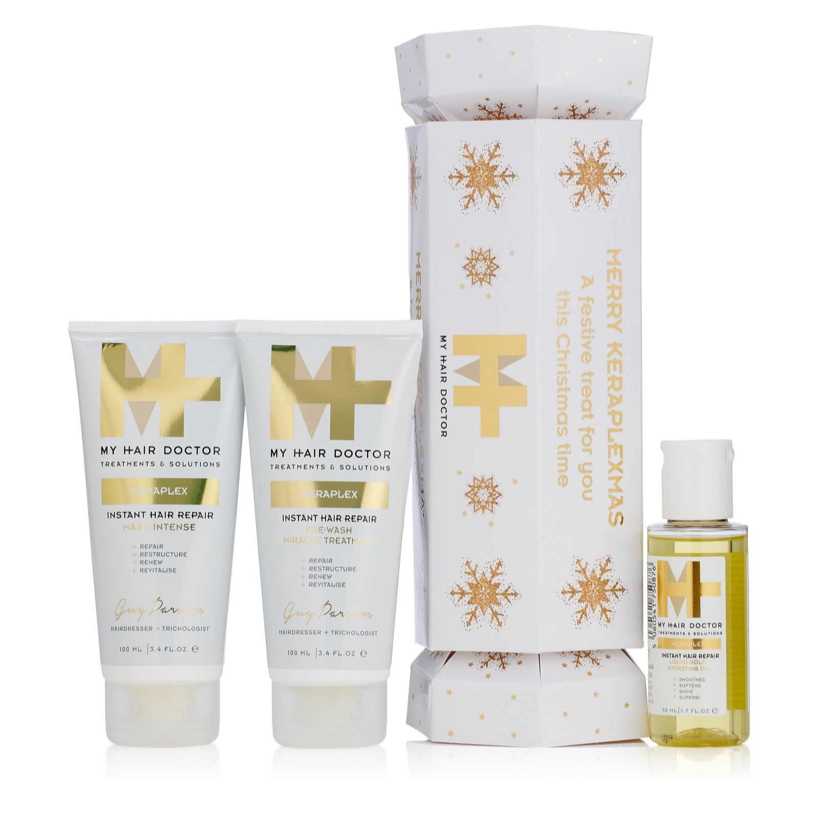My Hair Doctor Merry Keraplexmas Mask, Liquid Gold & Keraplex Set