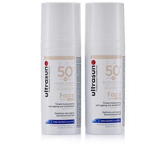 Ultrasun Sun Protection Tinted Face SPF 50+ 50ml Duo