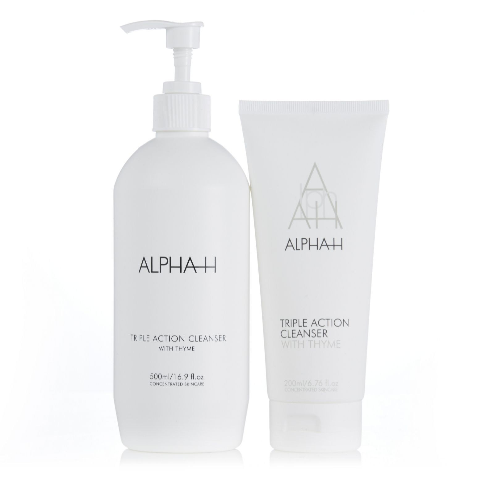 AlphaH Triple Action Cleanser Supersize Home & Away Duo QVC UK