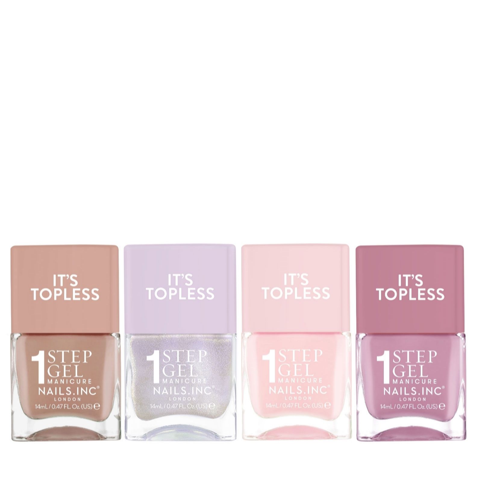Nails Inc Blush & Glow It's Topless 4 Piece Collection