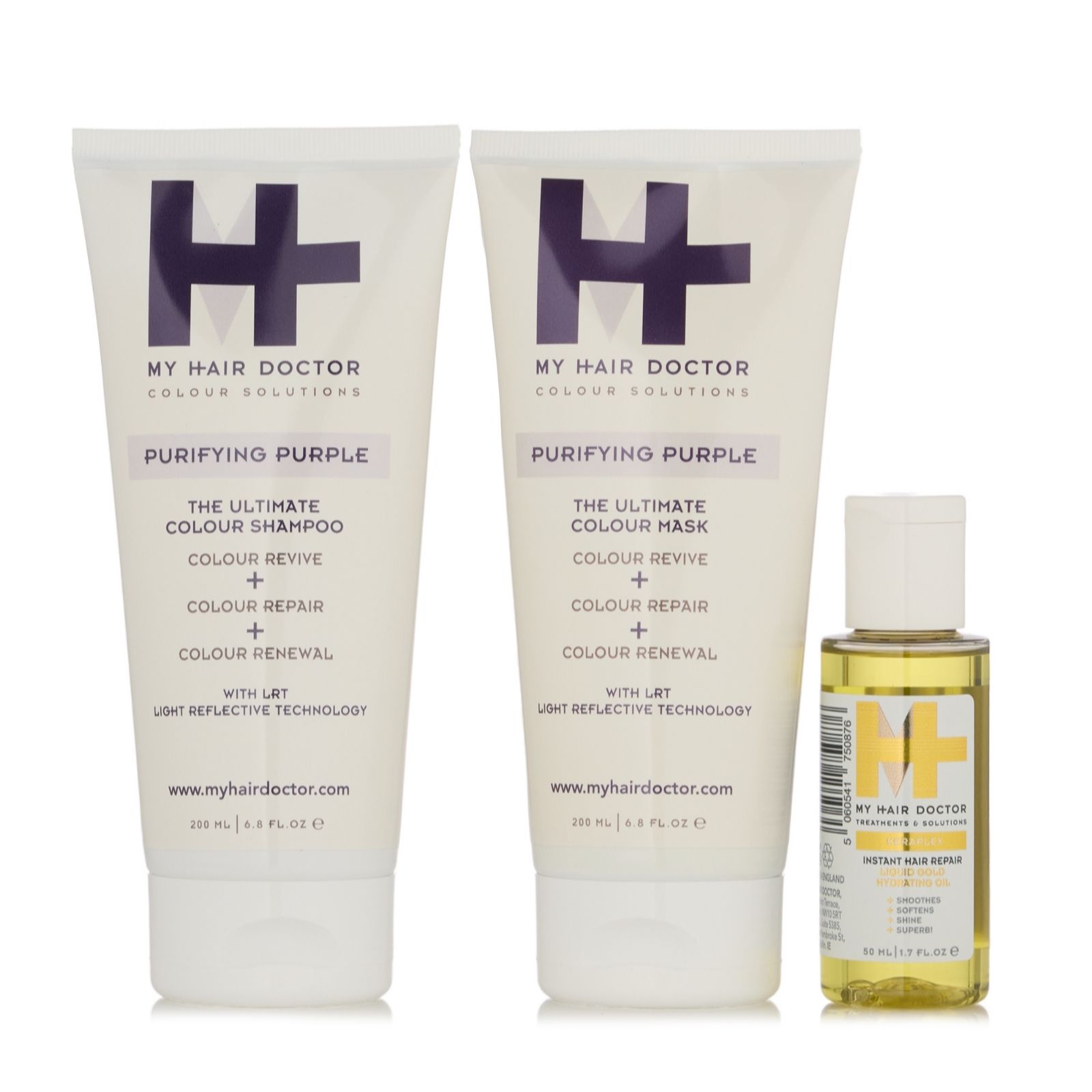 My Hair Doctor Liquid Gold & Purifying Purple 3 Piece Collection