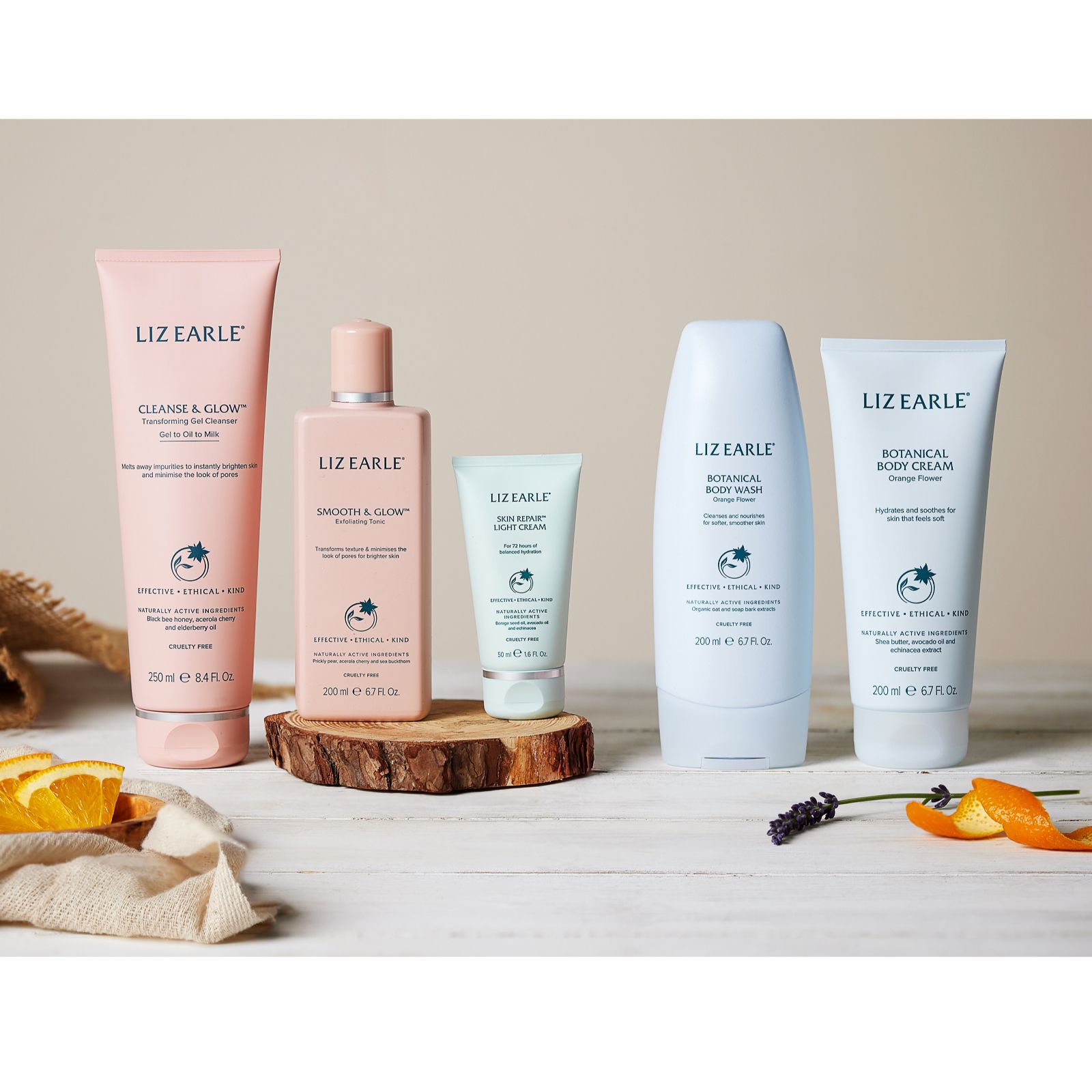 Liz Earle Brightening Glow Top To Toe 5 Piece Collection QVC UK   249768.002