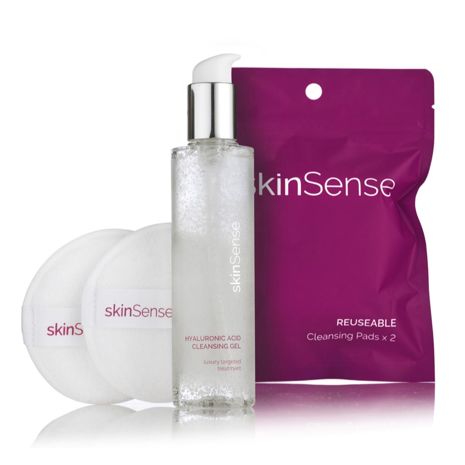 SkinSense Hyaluronic Acid Cleansing Gel with  CleansingPads